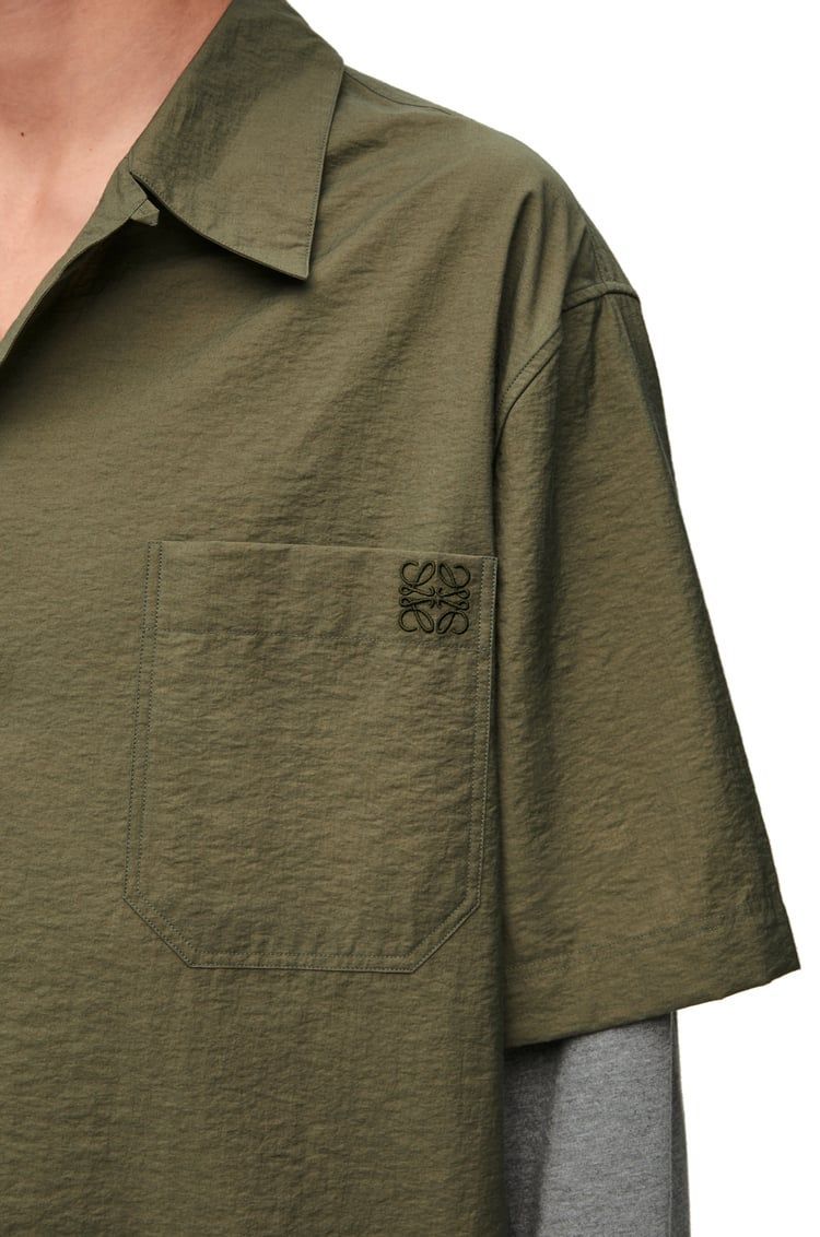 Trompe l'oeil shirt in cotton blend