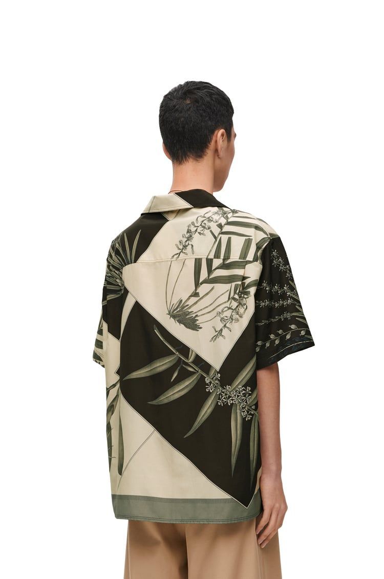 Short sleeve shirt in cotton and silk