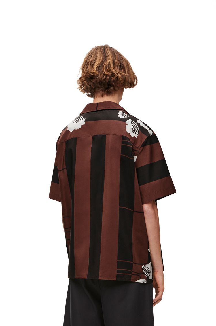 Short sleeve shirt in cotton and silk