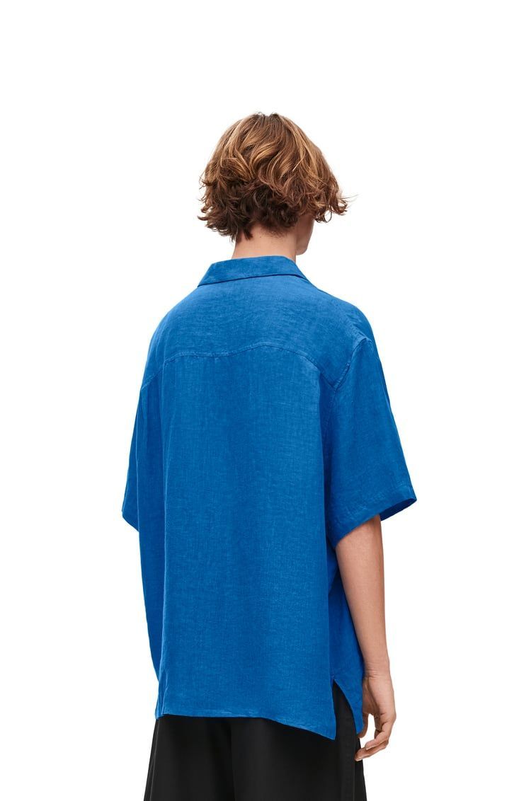 Short sleeve shirt in linen