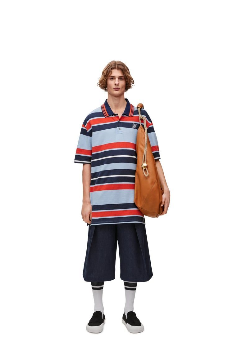 Pleated shorts in denim