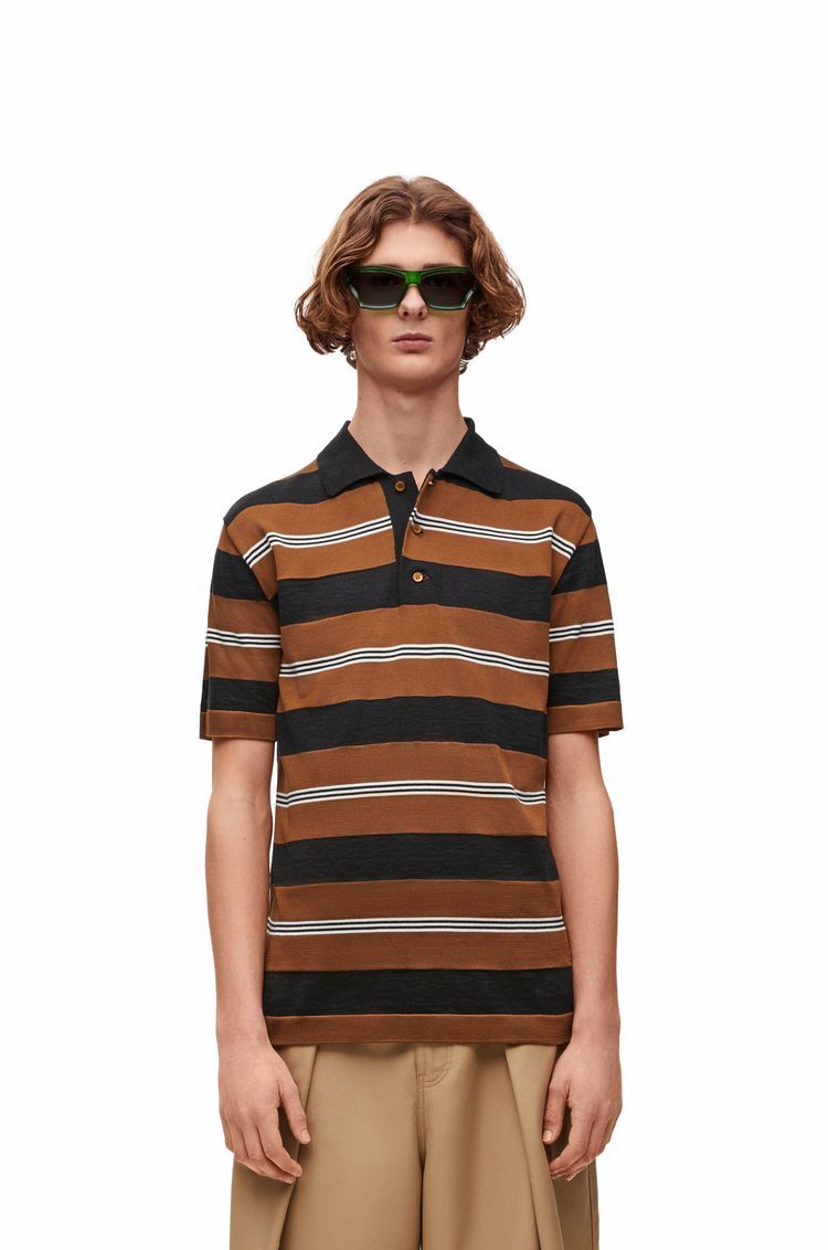 Polo sweater in silk