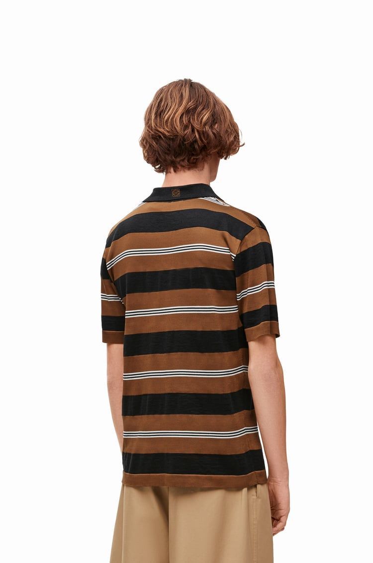 Polo sweater in silk
