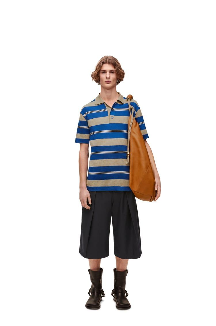 Polo sweater in silk
