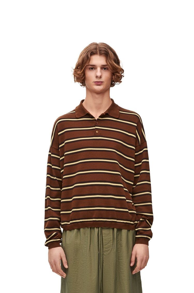 Polo sweater in cotton