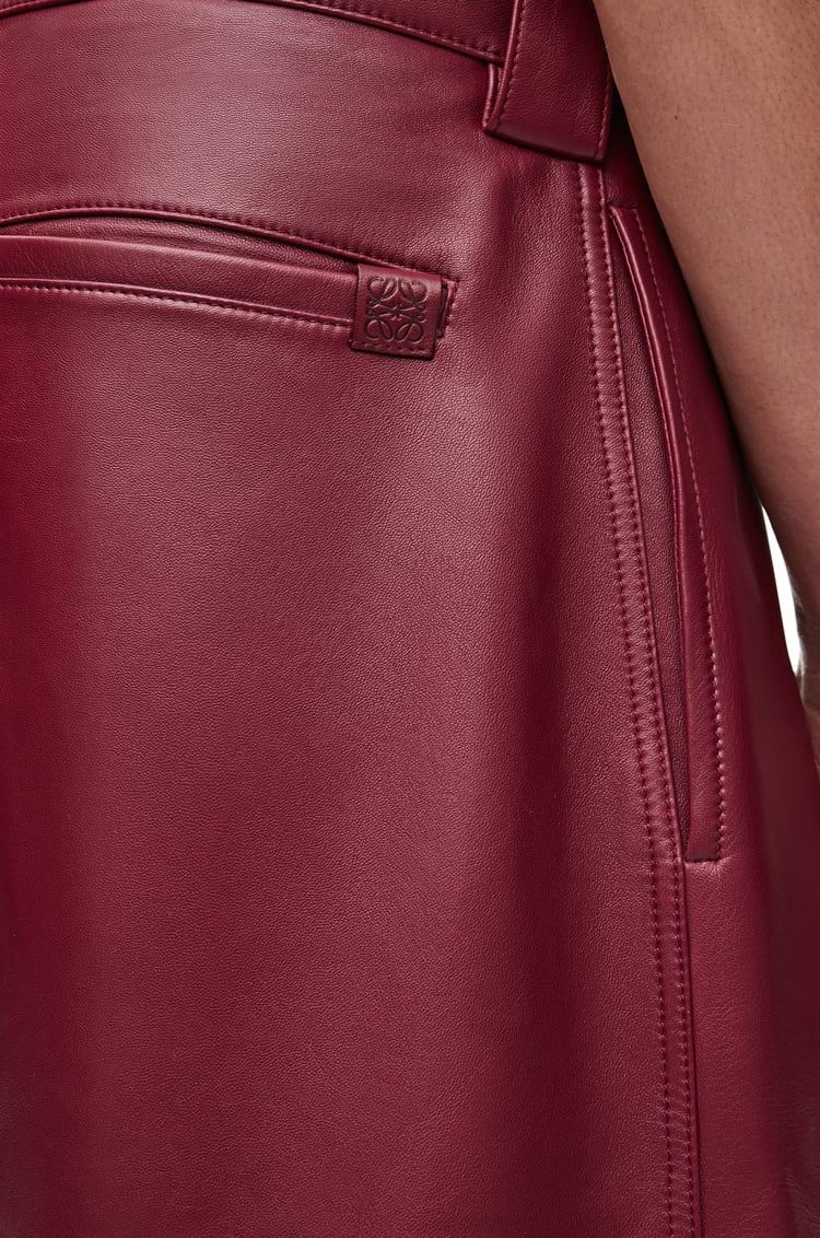 Pleated shorts in nappa lambskin