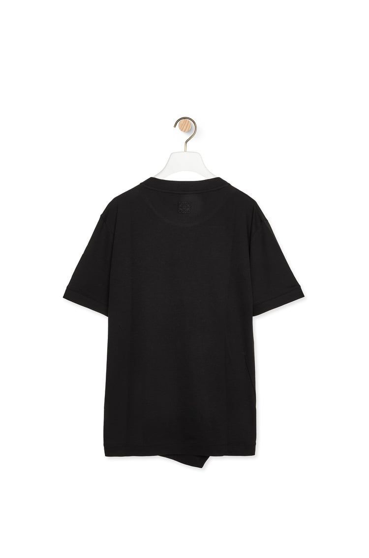 Asymmetric T-shirt in cotton blend