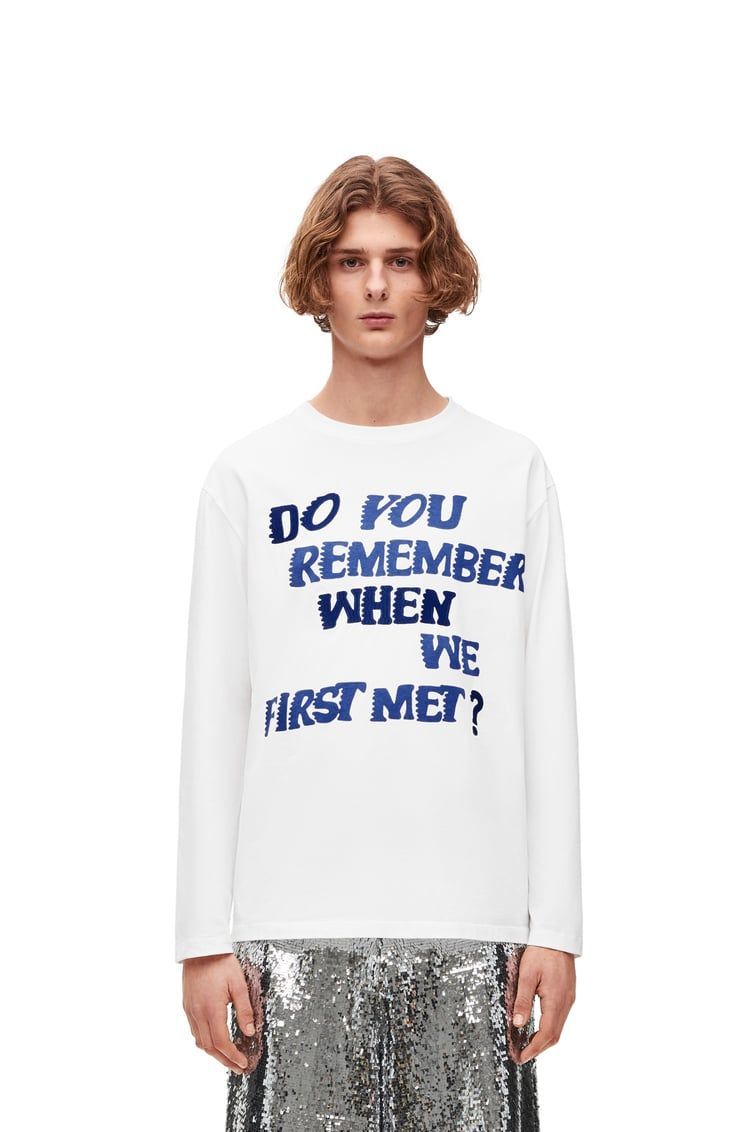 Long sleeve T-shirt in cotton