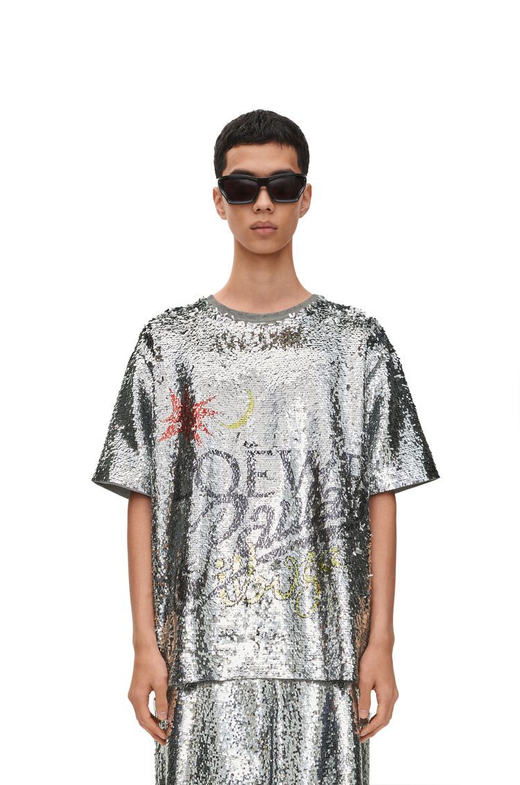 Loose fit T-shirt in sequins