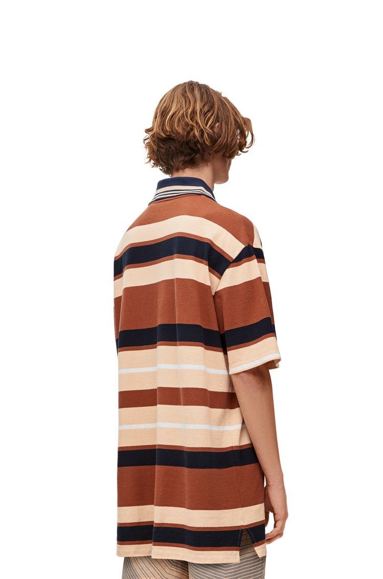 Oversized fit Polo in cotton and linen