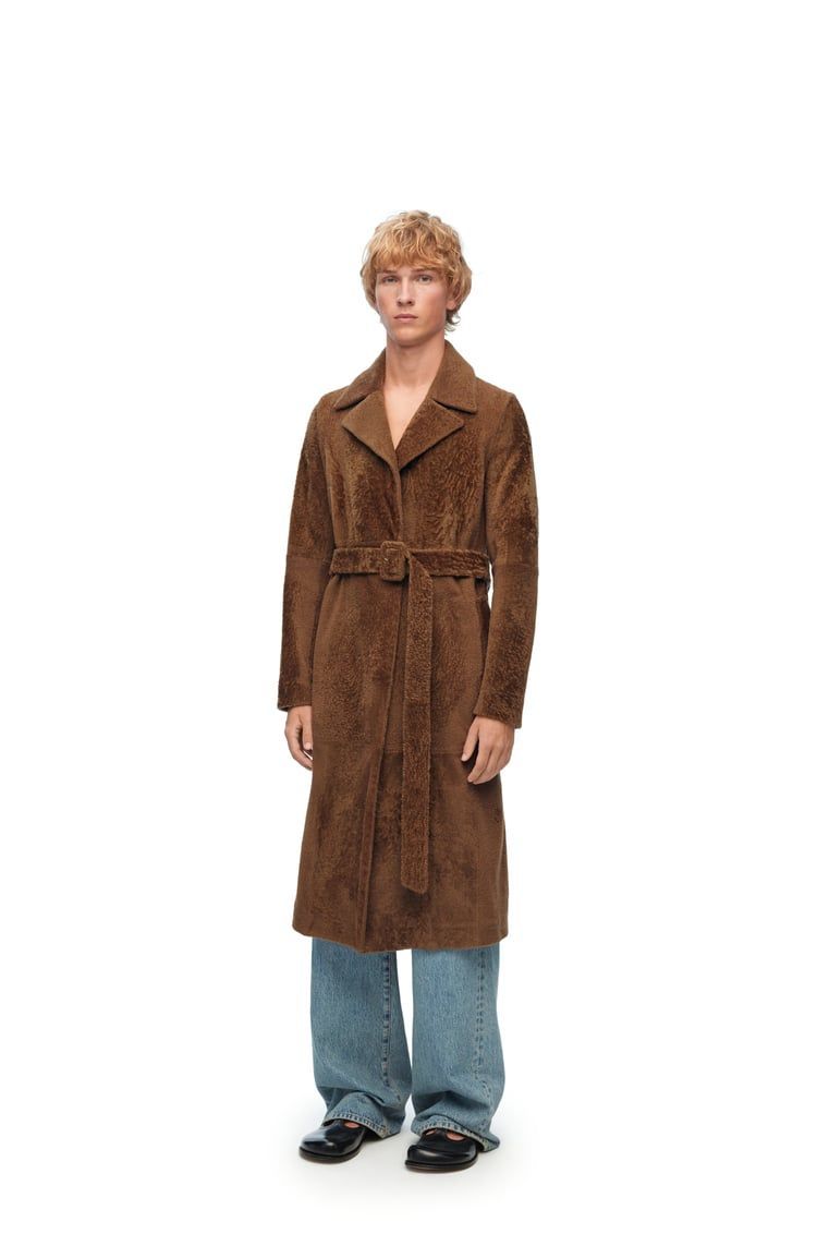 Coat in shearling