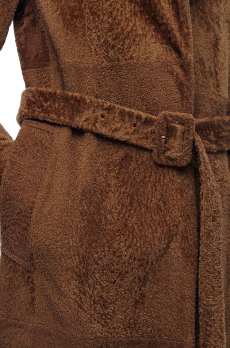 Coat in shearling