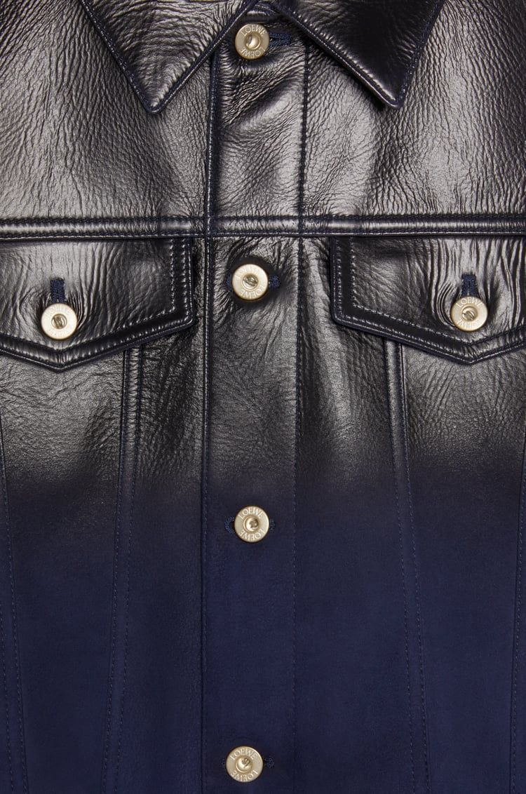 Trucker jacket in nappa lambskin