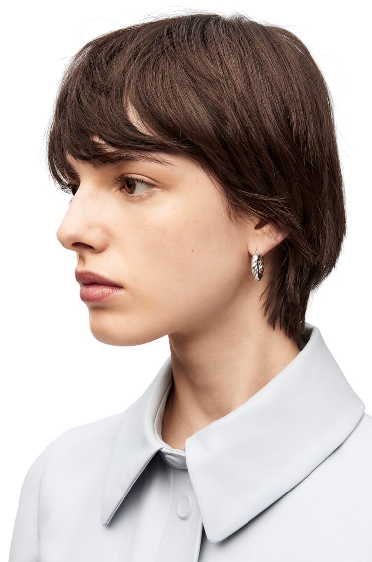 Nappa twist earrings in sterling silver