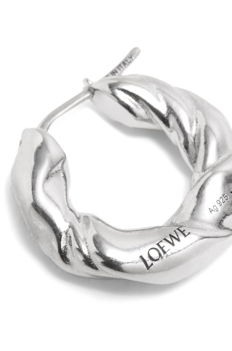 Nappa twist earrings in sterling silver