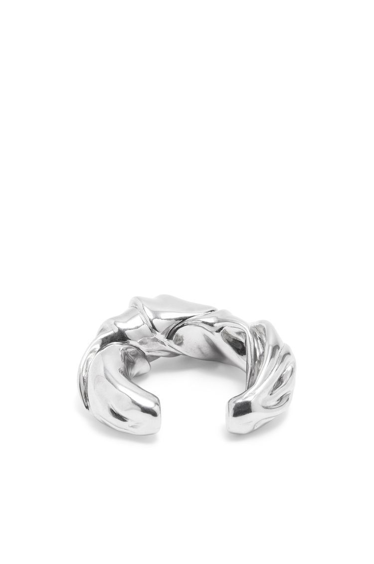 Large nappa twist cuff in sterling silver