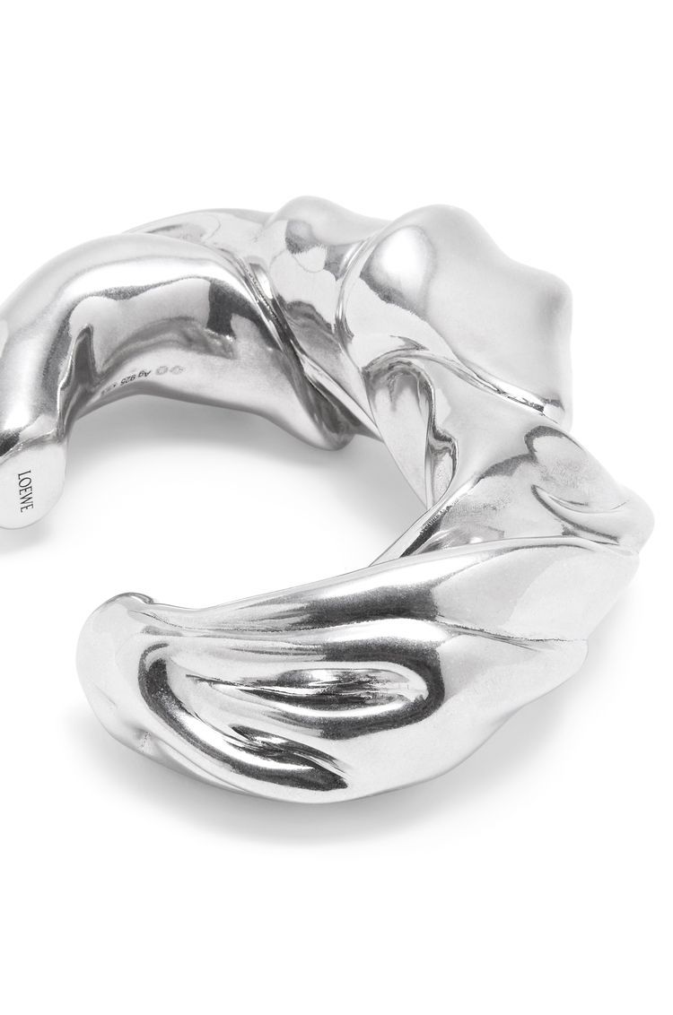 Large nappa twist cuff in sterling silver