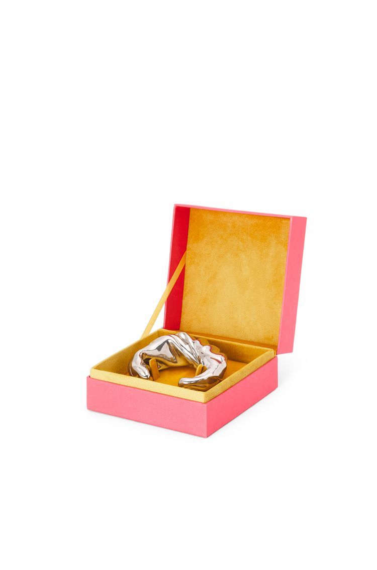 Large nappa twist cuff in sterling silver