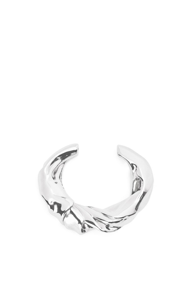 Medium nappa twist cuff in sterling silver