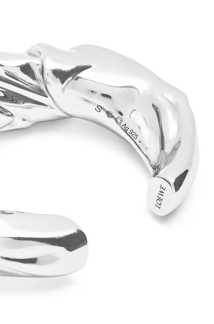 Medium nappa twist cuff in sterling silver