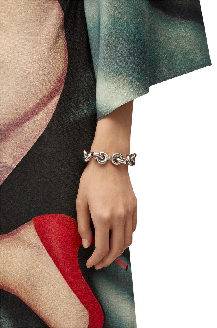 Donut link bracelet in sterling silver