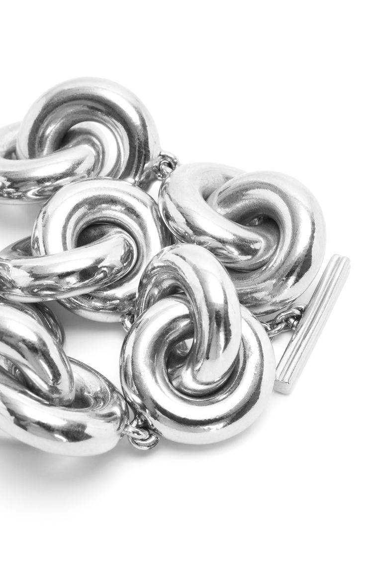 Donut link bracelet in sterling silver