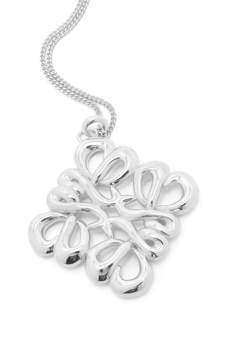 Large pendant necklace in sterling silver