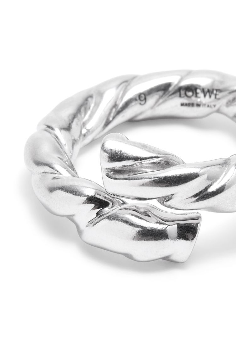 Nappa twist ring in sterling silver