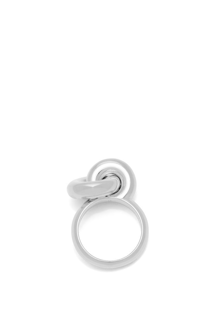 Donut link ring in sterling silver