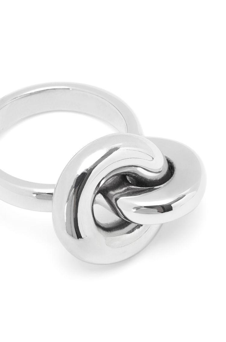 Donut link ring in sterling silver