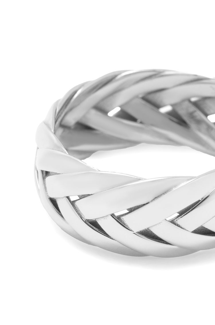 Braided ring in sterling silver