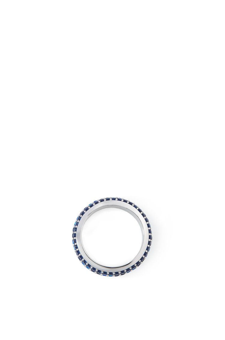 Thin Pavé ring in sterling silver and crystals