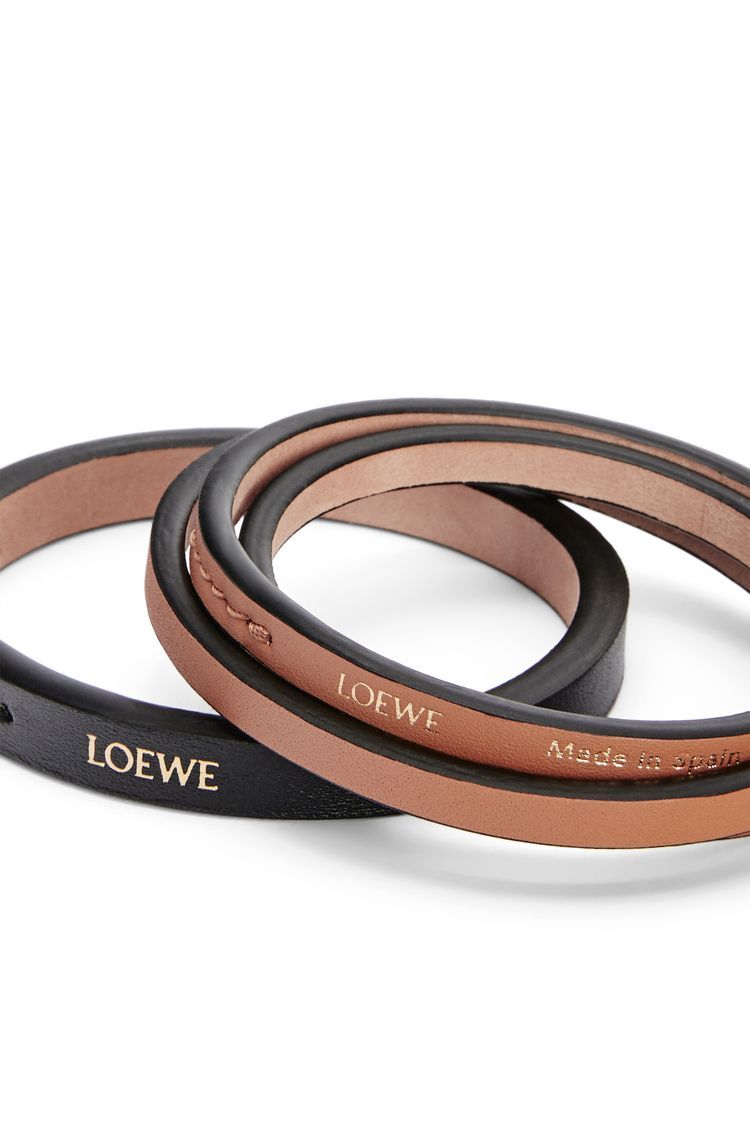 Double bangle set in classic calfskin