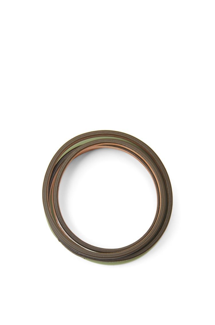 Double bangle set in classic calfskin