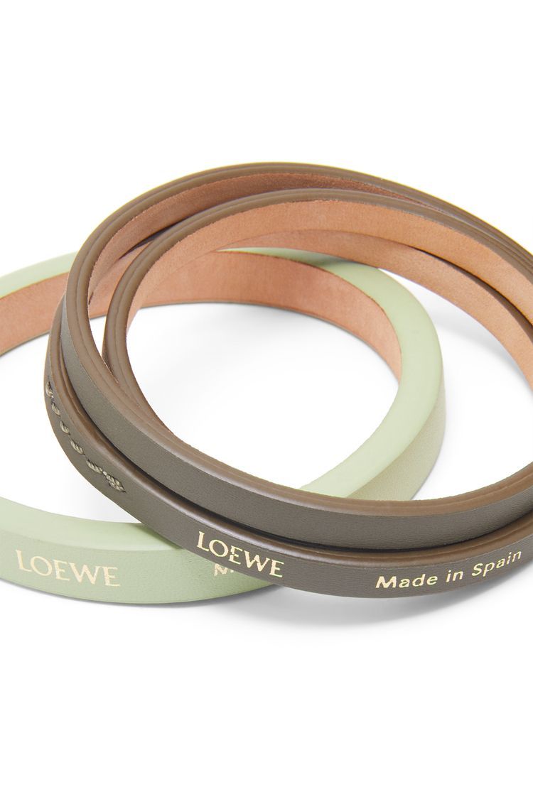 Double bangle set in classic calfskin