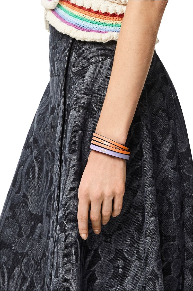 Double bangle set in classic calfskin