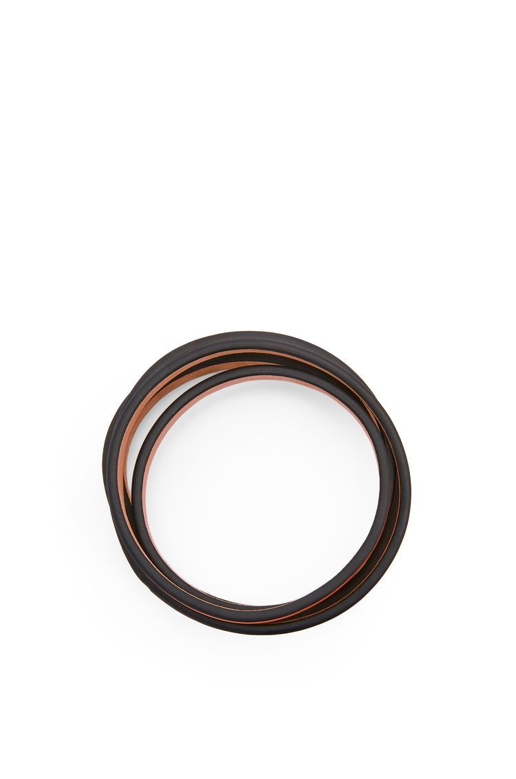 Double bangle set in classic calfskin