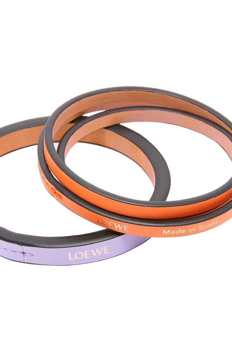 Double bangle set in classic calfskin