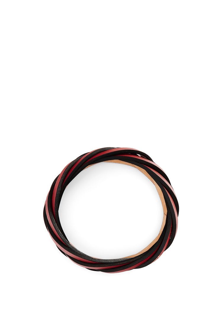 Braided bangle in classic calfskin