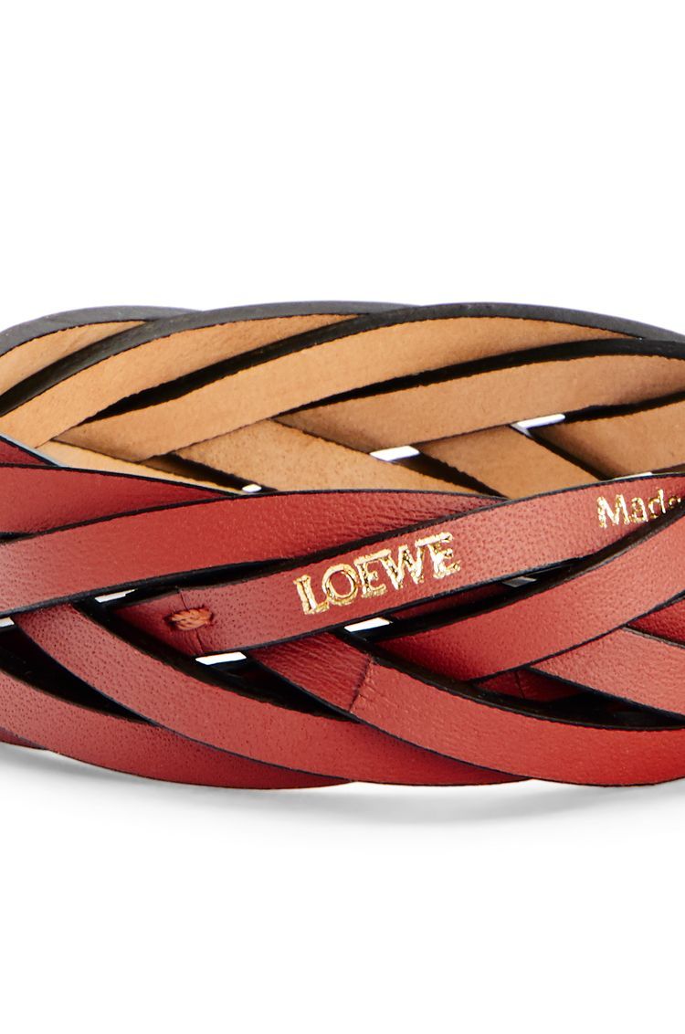 Braided bangle in classic calfskin