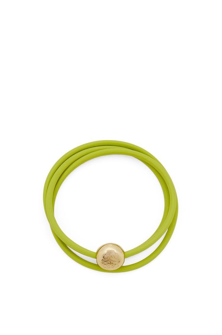 Pebble bracelet in calfskin and brass