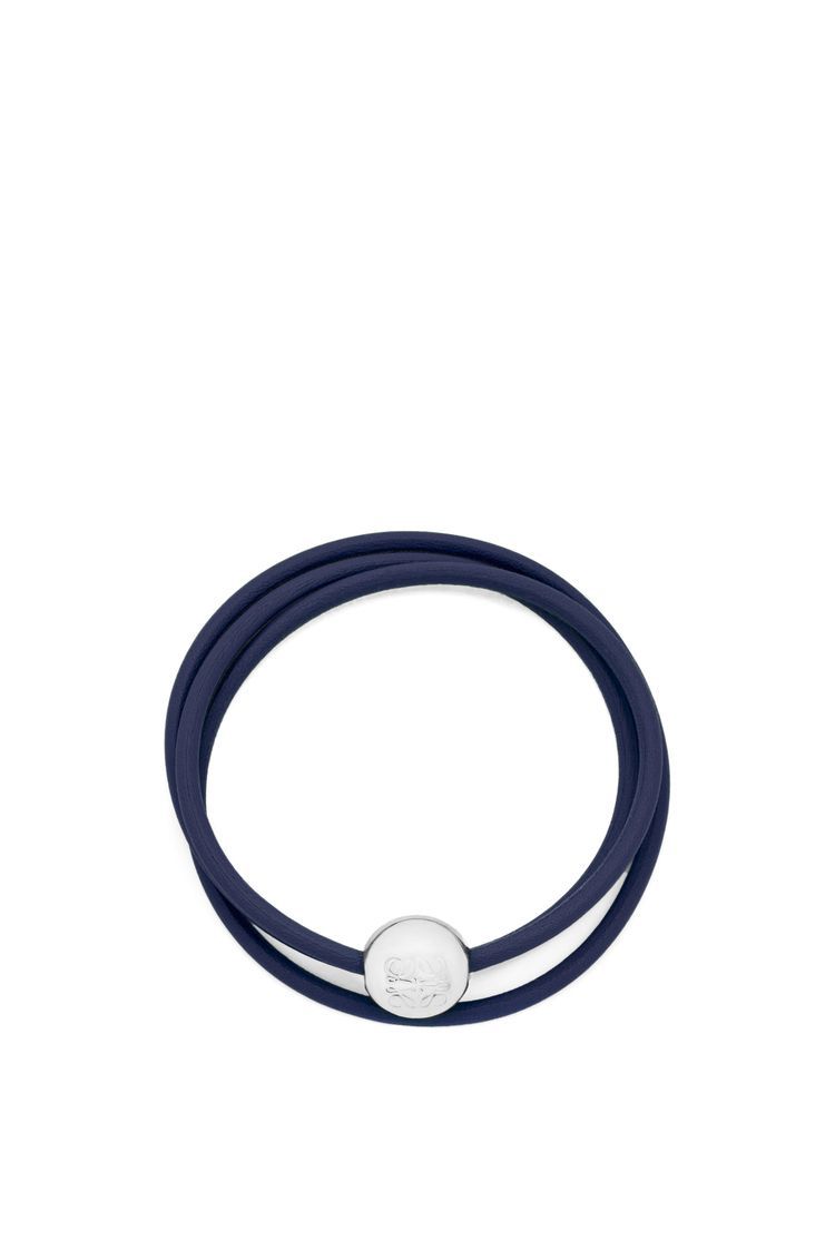 Pebble bracelet in calfskin and brass