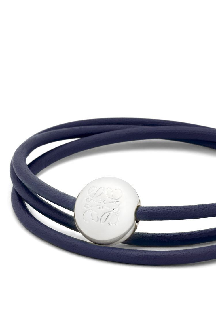 Pebble bracelet in calfskin and brass