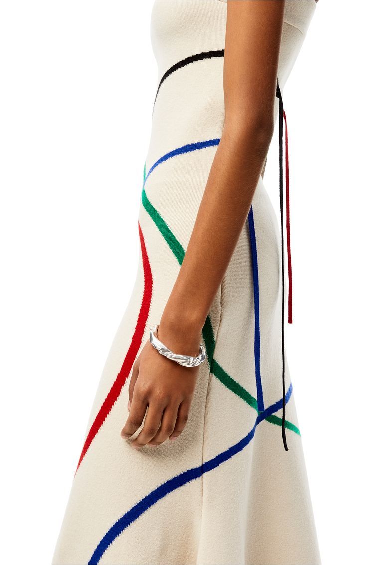 Small nappa twist cuff in sterling silver