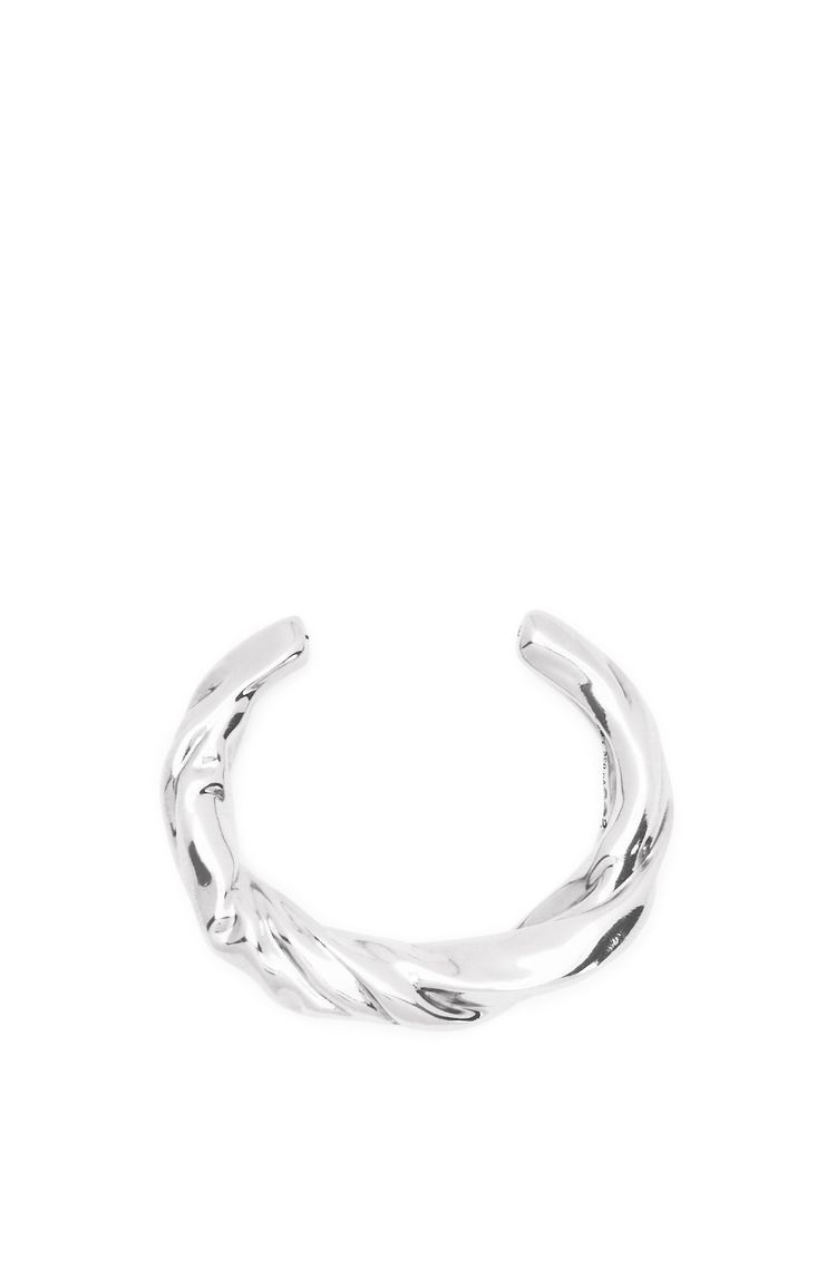 Small nappa twist cuff in sterling silver
