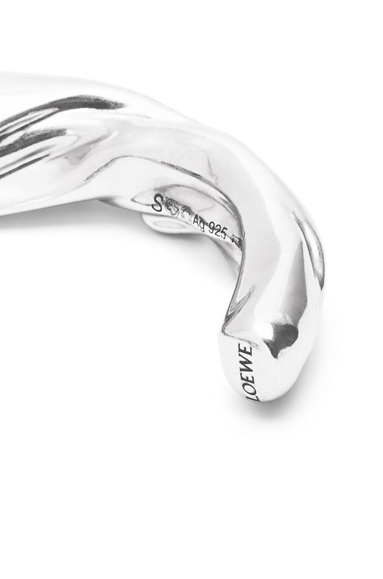 Small nappa twist cuff in sterling silver