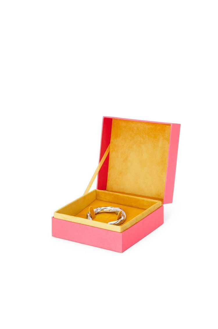 Small nappa twist cuff in sterling silver