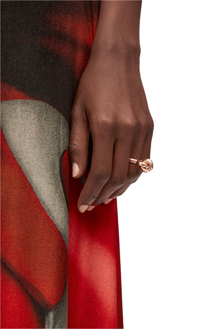 Donut link ring in sterling silver