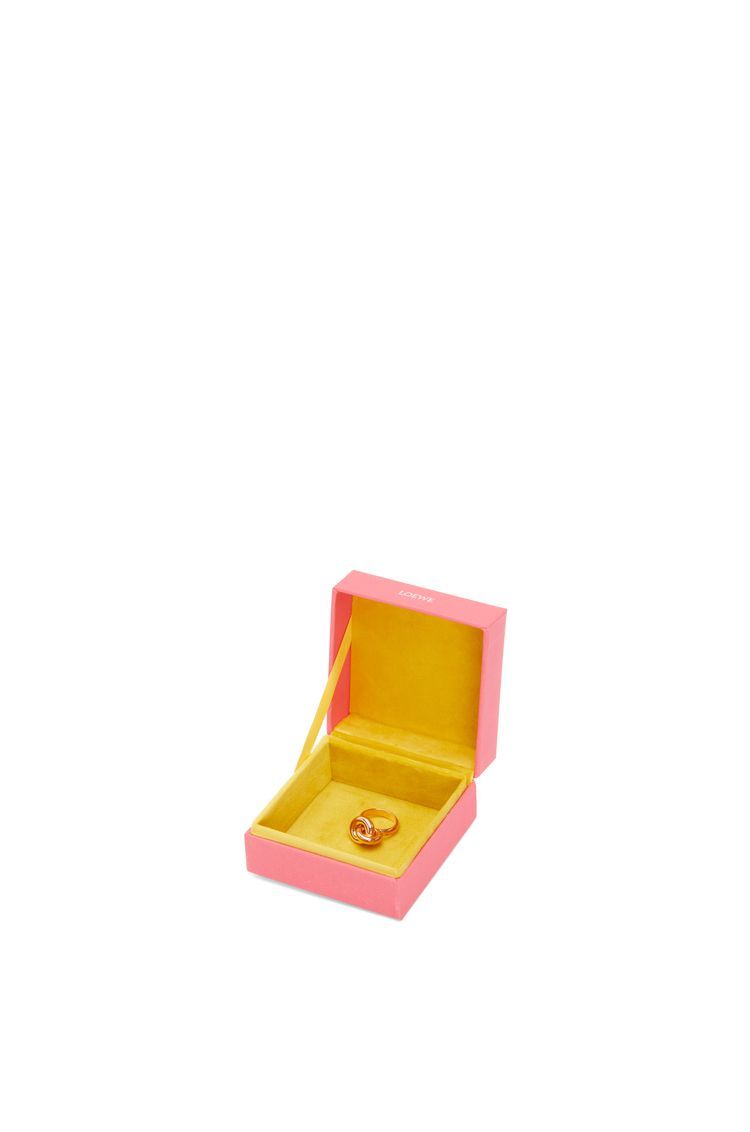 Donut link ring in sterling silver