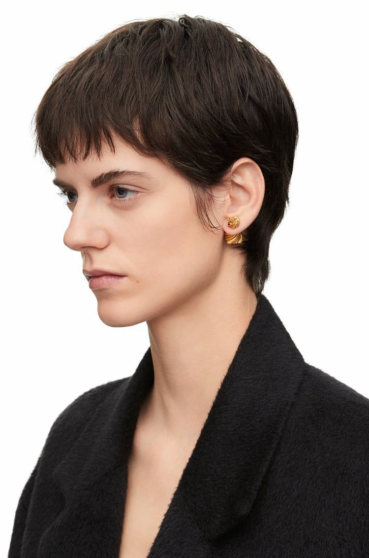 Twisted Anagram stud earring in sterling silver